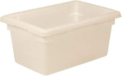 Rubbermaid - Rectangular, White Polyethylene Food Tote Box - 9" High x 12" Wide x 18" Long, with Snap-On Lid - Best Tool & Supply