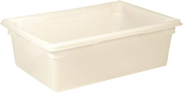 Rubbermaid - Rectangular, White Polyethylene Food Tote Box - 9" High x 18" Wide x 26" Long, with Snap-On Lid - Best Tool & Supply