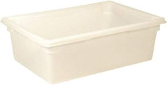 Rubbermaid - Rectangular, White Polyethylene Food Tote Box - 9" High x 18" Wide x 26" Long, with Snap-On Lid - Best Tool & Supply