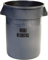 Rubbermaid - Round, Gray Food Storage Container - 27.3" High x 22" Wide - Best Tool & Supply