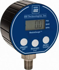 SSI Technologies - 3" Dial, 1/4 Thread, 0-3,000 Scale Range, Pressure Gauge - Lower Connection Mount, Accurate to 0.0025% of Scale - Best Tool & Supply