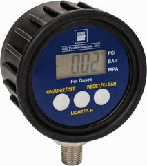 SSI Technologies - 2-1/2" Dial, 1/4 Thread, 0-100 Scale Range, Pressure Gauge - Lower Connection Mount, Accurate to 1% of Scale - Best Tool & Supply