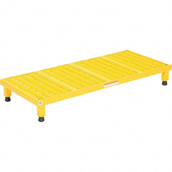 Vestil - 5" High x 19" Wide x 48" Deep, Yellow Step Stand - Steel, 500 Lb Capacity - Best Tool & Supply