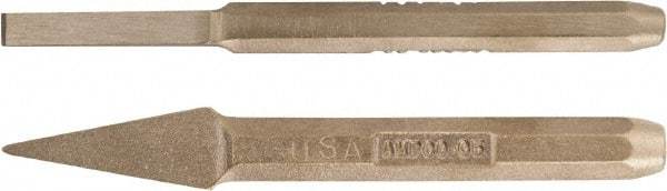 Ampco - 8" OAL x 1/2" Blade Width Nonsparking Cape Chisel - 1/2" Tip - Best Tool & Supply