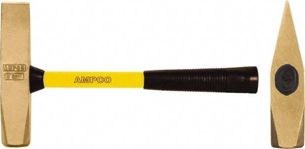 Ampco - 5 Lb Head Nonsparking Cutoff Hammer - 15" OAL, 15" Long Fiberglass Handle - Best Tool & Supply