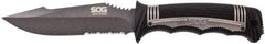 SOG Specialty Knives - 4-29/32" Long Blade, AUS-8 Stainless Steel, Partially Serrated, Fixed Blade Knife - 9.6" OAL, Includes Hard Molded Nylon Sheath - Best Tool & Supply