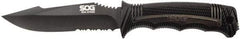 SOG Specialty Knives - 4-29/32" Long Blade, AUS-8 Stainless Steel, Partially Serrated, Fixed Blade Knife - 9.6" OAL, Includes Sheath - Best Tool & Supply