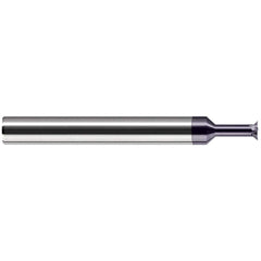 Back Chamfers; Cutter Head Diameter (Decimal Inch): 0.1250 in; Included Angle: 90.00; Number of Flutes: 5; Chamfer Width (Decimal Inch): 0.0220 in; Chamfer Width: 0.0220 in; Back Chamfer Material: Solid Carbide; Overall Length (Inch): 1.50; Coated: Coated