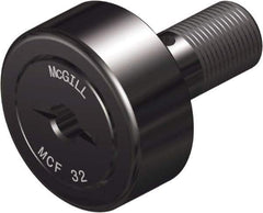 McGill - 22mm Roller Diam x 12mm Width, 10mm Stud Diam x 23mm Length, Crowned Sealed Stud Cam Follower - Steel, 12mm Thread Length, M10x1 Thread, 36mm OAL, 1,765 Lb Dynamic Cap, 2,338 Lb Static Cap - Best Tool & Supply