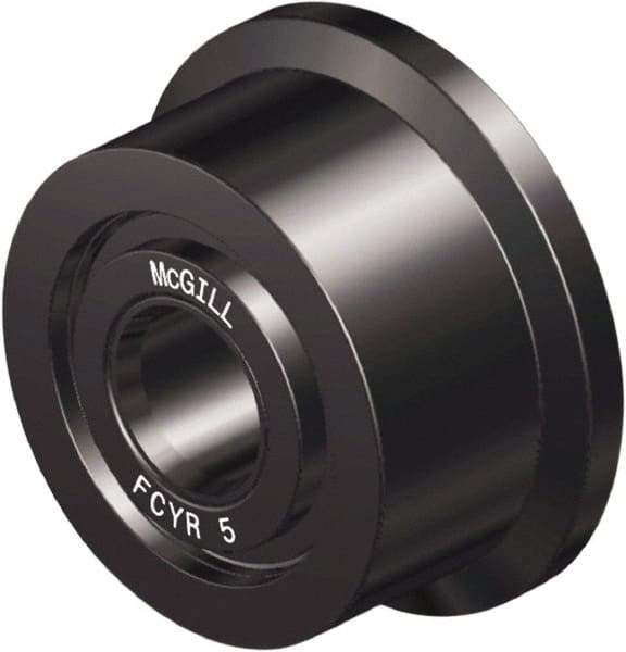 McGill - 1-3/4" Bore, 5" Roller Diam x 3-3/4" Roller Width, Steel Flanged Yoke Roller - 35,800 Lb Dynamic Load Capacity, 2.85" Overall Width - Best Tool & Supply