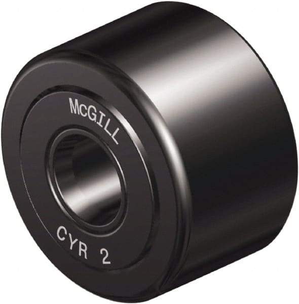 McGill - 1/2" Bore, 1-3/4" Roller Diam x 1" Roller Width, Steel Yoke Cam Follower - 6,385 Lb Dynamic Load Capacity, 1-1/16" Overall Width - Best Tool & Supply