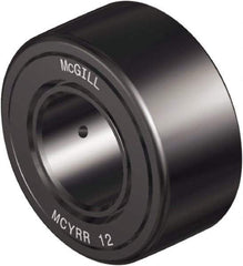 McGill - 40mm Bore, 80mm Roller Diam x 35mm Width, Steel Crowned Sealed Yoke Roller - 9,326 Lb Dynamic Load Capacity, 32mm Overall Width - Best Tool & Supply