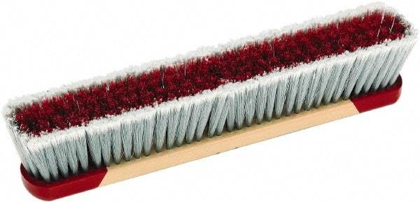 Harper Brush - 18" Medium Duty Synthetic Push Broom - 3" Bristle Length, Wood Block, Bolt-On Handle Connection, Handle Sold Separately - Best Tool & Supply