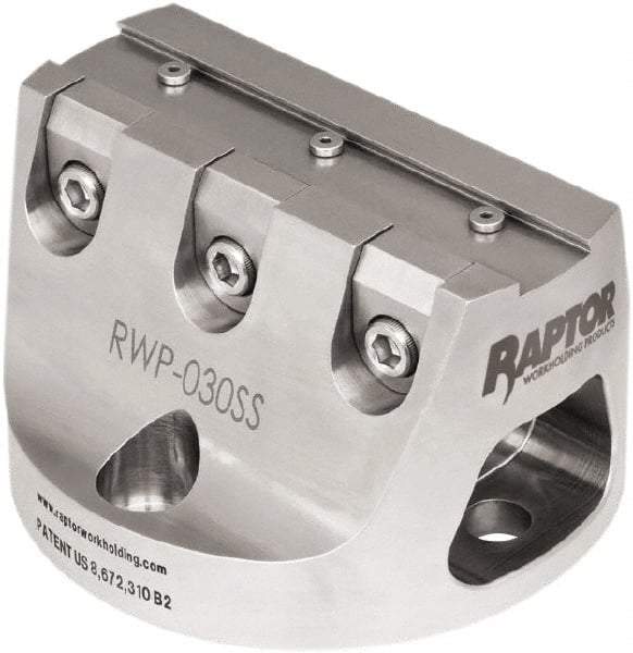 Raptor Workholding - 3/4" Jaw Width, 3" High Dovetail Vise - For Use with 4 & 5 Axis Workholding Systems - Best Tool & Supply