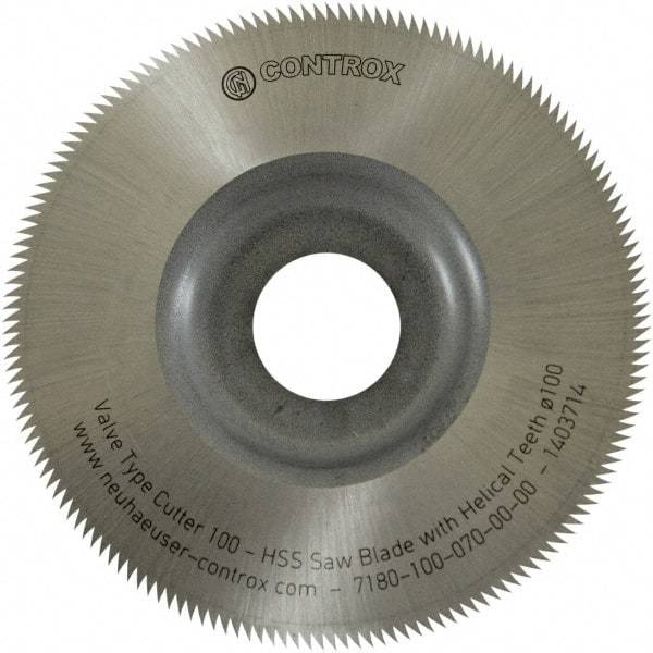 Controx - 3.94" Diam x 0.0276" Blade Thickness, 160 Tooth Slitting and Slotting Saw - Arbor Connection, Right Hand, Uncoated, High Speed Steel, Concave Ground - Best Tool & Supply