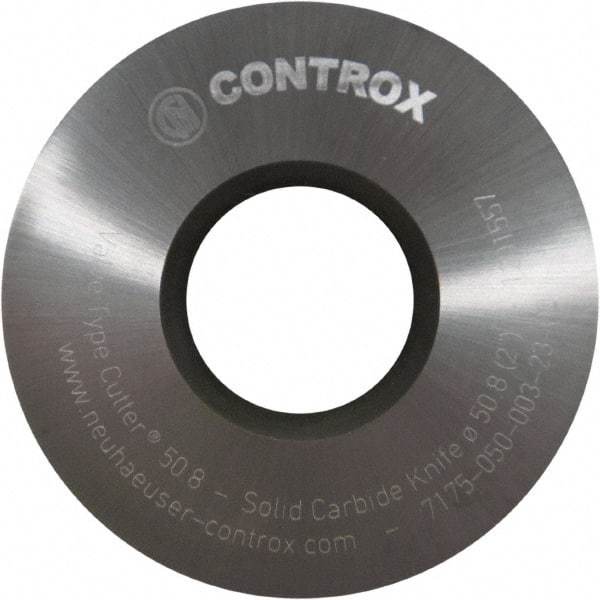 Controx - 2" Diam x 0.1299" Blade Thickness x 3/4" Arbor Hole Diam, 0 Tooth Slitting and Slotting Saw - Arbor Connection, Right Hand, Uncoated, Solid Carbide, Concave Ground - Best Tool & Supply