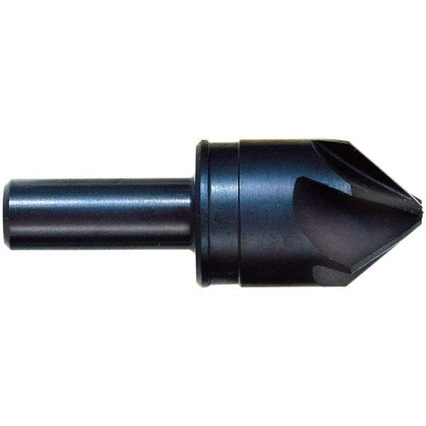 M.A. Ford - 3/4" Head Diam, 1/2" Shank Diam, 6 Flute 90° High Speed Steel Countersink - 2-3/4" OAL - Best Tool & Supply