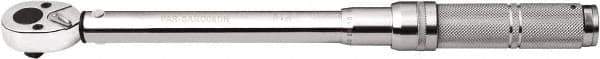 Paramount - 3/8" Drive Micrometer Type Ratchet Head Torque Wrench - 4.5 N/m to 23 N/m Torque, 11-21/32" OAL, 1 In/Lb Graduation - Best Tool & Supply