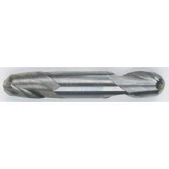 3/16 Dia. - 2 OAL - Solid Carbide - Bright - Ball Nose DE EM-2 FL - Best Tool & Supply