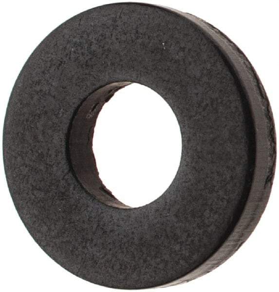 TE-CO - #10 Screw, Grade 1010 Steel Standard Flat Washer - 13/64" ID x 1/2" OD, 3/32" Thick, Black Oxide Finish - Best Tool & Supply