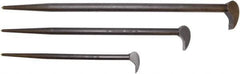 Proto - 3 Piece Rolling Head Pry Bar Set - Includes 12, 16 & 21" Lengths - Best Tool & Supply