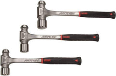 Proto - 3 Piece, 2, 2-1/2, 3 Lb Head Weight, Forged Steel, Ball Pein Hammer Set - 14-3/4, 15-1/4, 15-3/4" OAL, Shock Absorbing Grip Handles, Ball Pein - Best Tool & Supply