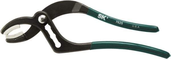 SK - 10" OAL, 2-1/2" Max Capacity, 44mm Jaw Length x 1.44" Jaw Width, 4 Position Soft Jaw Tongue & Groove Pliers - Curved Jaws, Vinyl Handles - Best Tool & Supply