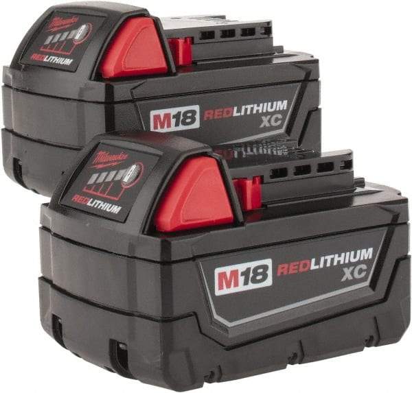 Milwaukee Tool - 18 Volt Lithium-Ion Power Tool Battery - 3 Ahr Capacity, 1 hr Charge Time, Series M18 XC RED - Best Tool & Supply