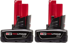 Milwaukee Tool - 12 Volt Lithium-Ion Power Tool Battery - 3 Ahr Capacity, 1 hr Charge Time, Series M12 XC RED - Best Tool & Supply