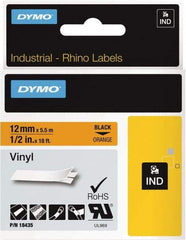 Dymo - 216" Long, Black on Orange Label Printer Cartridge - For DYMO Brand Labeling Equipment Designed for "D1" Tapes (Check Width Compatibility), RHINO 4200, 5200, 6000, 6500, 5000 - Best Tool & Supply