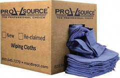 PRO-SOURCE - 25 Inch Long x 16 Inch Wide Virgin Cotton Rags - Blue, Huck, Lint Free, 10 Lbs. at 5 to 7 per Pound, Box - Best Tool & Supply