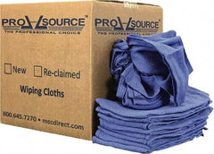 PRO-SOURCE - 25 Inch Long x 16 Inch Wide Virgin Cotton Rags - Blue, Denim, Lint Free, 5 Lbs. at 5 to 7 per Pound, Box - Best Tool & Supply