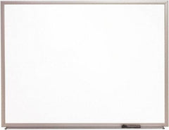 Ability One - 2" High x 22" Wide Porcelain on Steel Magnetic Marker Board with Wood Frame - Porcelain, 26" Deep - Best Tool & Supply