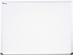 Ability One - 2" High x 53" Wide Porcelain on Steel Magnetic Marker Board with Wood Frame - Porcelain, 77" Deep - Best Tool & Supply