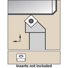 Kennametal - SSSC, Right Hand Cut, 45° Lead Angle, 16mm Shank Height x 16mm Shank Width, Neutral Rake Indexable Turning Toolholder - 100mm OAL, SC..120408 Insert Compatibility, Series SSSC - Best Tool & Supply