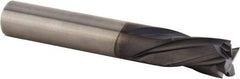 Kennametal - 3/8" Cutting Diam x 1-1/2" Length of Cut, 4 Flute, Compression Spiral Router Bit - Diamond Coated, Right Hand Cut, Solid Carbide, 4" OAL x 3/8" Shank Diam, Double Edge, 25° Helix Angle - Best Tool & Supply