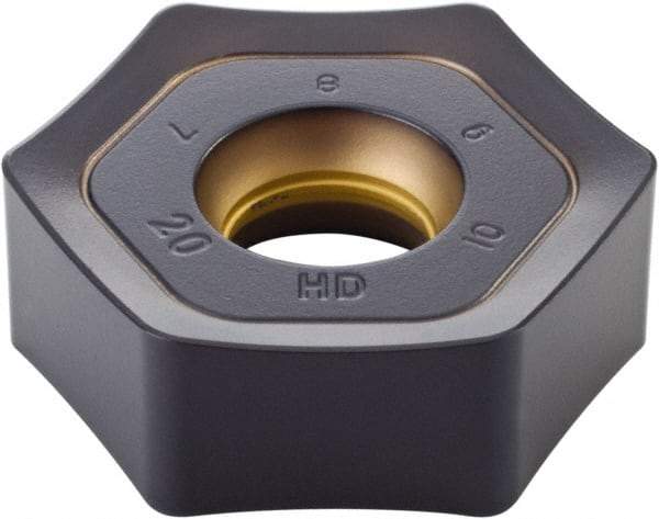 Kennametal - HNPJ755 Grade KCPK30 Carbide Milling Insert - TiN/TiCN/Al2O3 Finish, 0.2923" Thick, 7/8" Inscribed Circle, 2mm Corner Radius - Best Tool & Supply