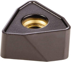 Kennametal - WOEJ090512 Grade KCK15 Carbide Milling Insert - TiN/MT/TiCN/Al2O3 Finish, 0.215" Thick, 0.351" Inscribed Circle, 1.22mm Corner Radius - Best Tool & Supply