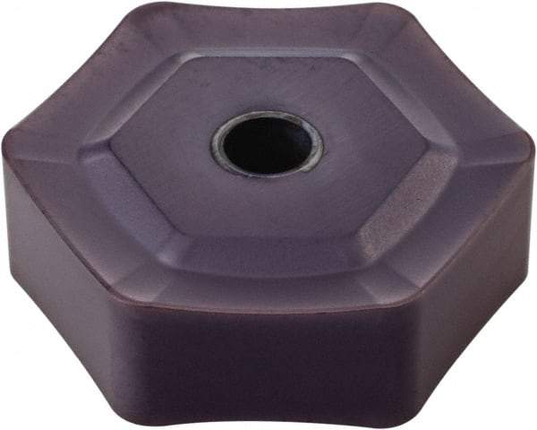 Kennametal - HNPX5354 Grade KC514M Carbide Milling Insert - TiAlN Finish, 7/32" Thick, 0.6378" Inscribed Circle, 1/16" Corner Radius - Best Tool & Supply