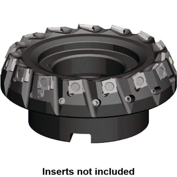 Kennametal - 100mm Cut Diam, 32mm Arbor Hole, 5.9mm Max Depth of Cut, 20° Indexable Chamfer & Angle Face Mill - 8 Inserts, SPHX 1205... Insert, Right Hand Cut, 8 Flutes, Series Fix-Perfect - Best Tool & Supply