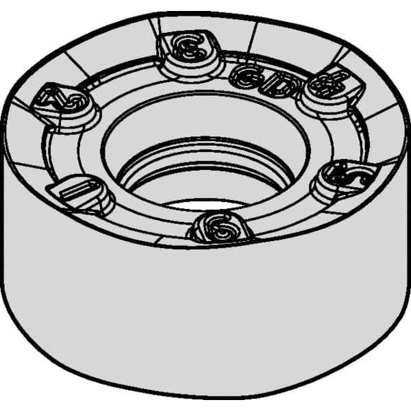 Kennametal - RNPJ1605M0 GD Grade KCPK30 Carbide Milling Insert - TiN/TiCN/Al2O3 Finish, 1/4" Thick, 16mm Inscribed Circle - Best Tool & Supply