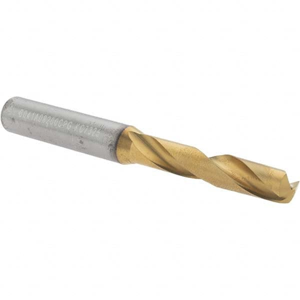 Kennametal - 8.2mm 140° Spiral Flute Solid Carbide Screw Machine Drill Bit - Best Tool & Supply