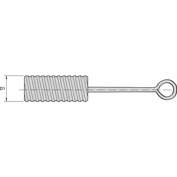 Kennametal - 1/4" Diam Nylon Spiral Brush - Single Spiral, 1/4" Filament Diam - Best Tool & Supply