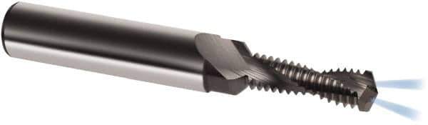 Guhring - M10x1.25 Metric Fine, 0.3465" Cutting Diam, 2 Flute, Solid Carbide Helical Flute Thread Mill - Internal Thread, 26.6mm LOC, 80mm OAL, 12mm Shank Diam - Best Tool & Supply