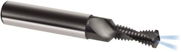 Guhring - M6x0.75 Metric Fine, 0.2067" Cutting Diam, 2 Flute, Solid Carbide Helical Flute Thread Mill - Internal Thread, 12.9mm LOC, 62mm OAL, 8mm Shank Diam - Best Tool & Supply