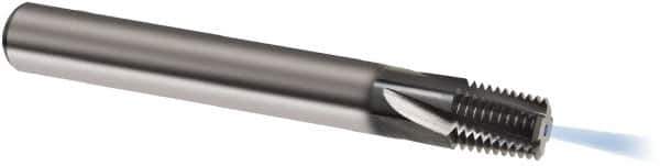 Guhring - 1/8-27 NPT, 0.2874" Cutting Diam, 4 Flute, Solid Carbide Helical Flute Thread Mill - Internal Thread, 9.88mm LOC, 64mm OAL, 8mm Shank Diam - Best Tool & Supply