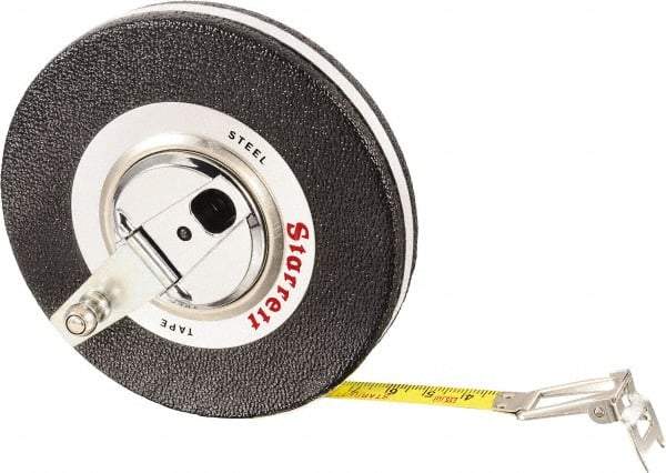 Starrett - 49' x 3/8" Yellow Blade Tape Measure - 1mm Graduation, L8 Graduation Style, Black Case - Best Tool & Supply