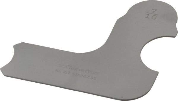 Starrett - 7/16 Inch Radius Gage - Satin Chrome Finish, Stainless Steel - Best Tool & Supply