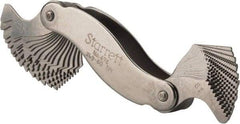 Starrett - 30 Leaf, 3-1/2 to 60 TPI Range, Steel Screw Pitch Gage - 55° Thread Angle - Best Tool & Supply