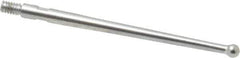 Starrett - 2mm Ball Diam, Steel, Ball Test Indicator Contact Point - 1-5/16" Contact Point Length, Use with Starrett 811 & 811M Dial Test Indicators - Best Tool & Supply